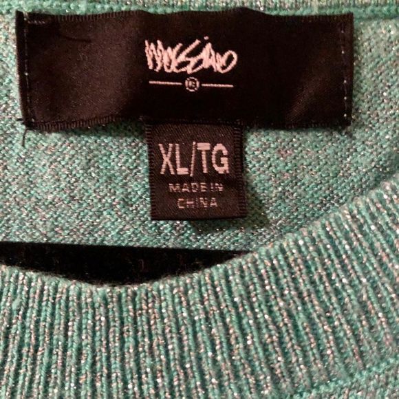 Mossimo Metallic Green Pullover Sweater Women’s XL - Picture 6 of 11